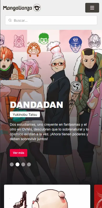 Captura de pantalla del proyecto Mangalianza