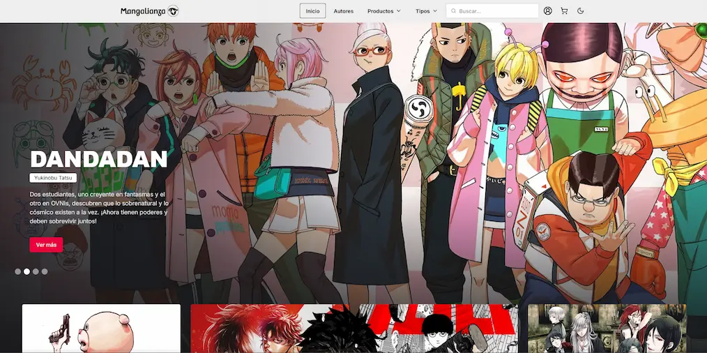 Captura de pantalla del proyecto Mangalianza